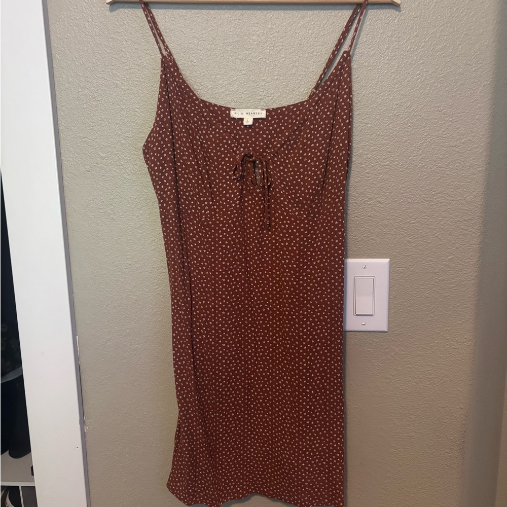 L.A. Hearts Burnt Maroon Mini Dress
